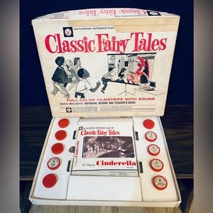 Classic Fairy Tales Full-Color Filmstrips with Sound 1960s Intact!